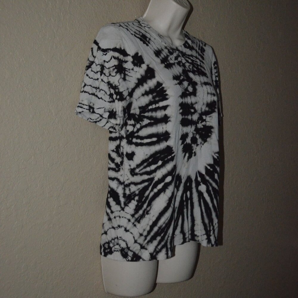 NWT $150 Raquel Allegra Black White Tie Dye Boy Tee T-Shirt - Picture 5 of 8